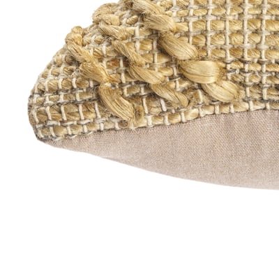 Hollis Pillow Sabine Natural Jute/Cotton Handmade
