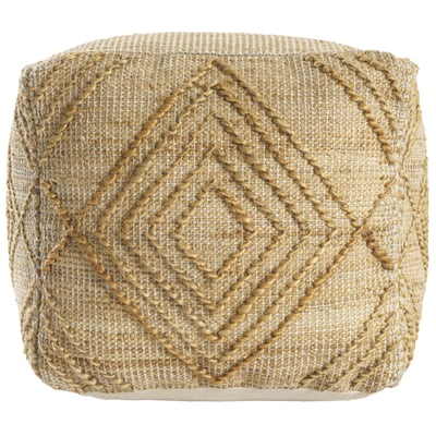 Hollis Pouf Etta Natural Jute/Cotton Handmade