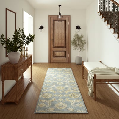 Declan Jasper Stone Blue Wool Hand-Tufted Area Rug