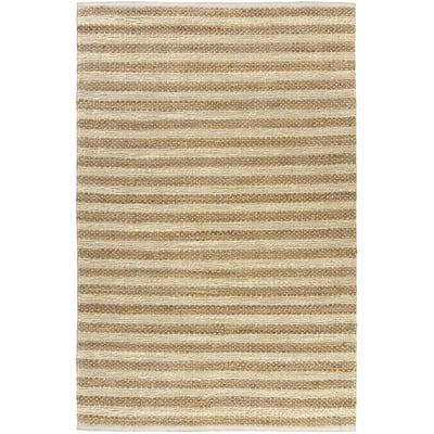 Maren Louise Bright White Jute/Cotton Handwoven Area Rug