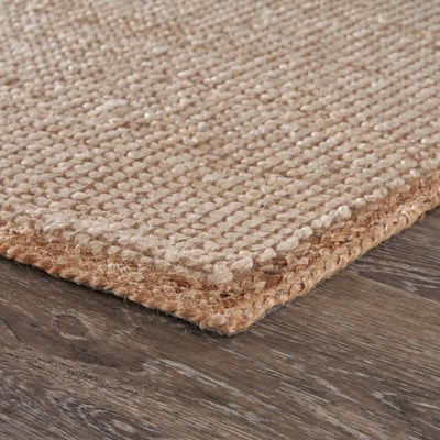 Maren Opal Natural/Tan Jute/Cotton Handwoven Area Rug