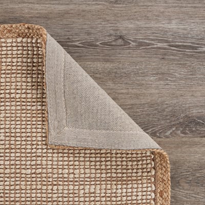 Maren Opal Natural/Tan Jute/Cotton Handwoven Area Rug