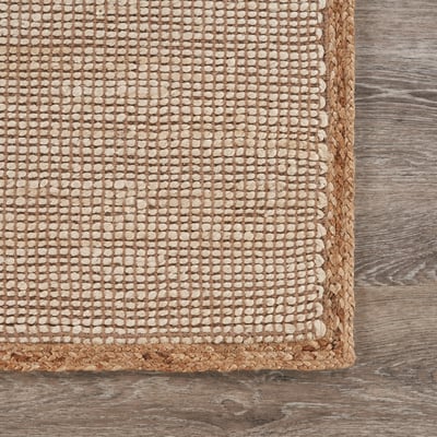 Maren Opal Natural/Tan Jute/Cotton Handwoven Area Rug