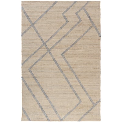 Elowen Maria Jute/Cotton Handwoven Non-Slip Backing Area Rug
