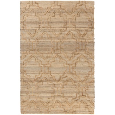 Elowen Maya Natural Jute/Cotton Handwoven Non-Slip Backing Area Rug