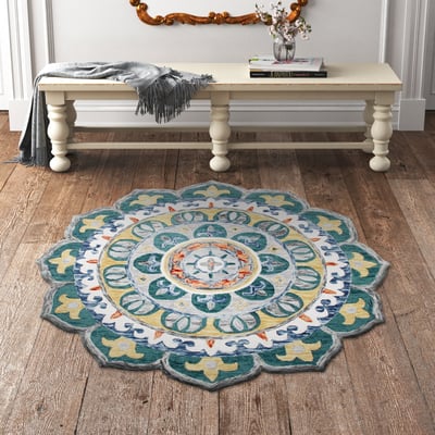 Flair Avery Wool Hand-Tufted Non-Slip Backing Area Rug