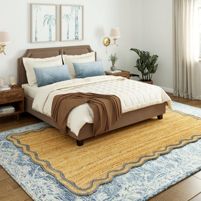 Vintara Grano Jute Braided Non-Slip Backing Area Rug
