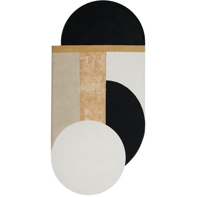 Bijoux Black/White Wool Hand-Tufted Area Rug