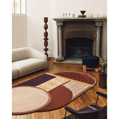Bijoux Precieux Brown Wool Hand-Tufted Area Rug