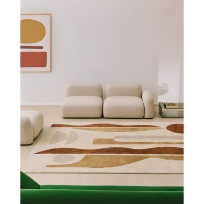 Sonia Laudet La Nuit Beige Hand-Tufted Area Rug
