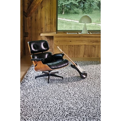 Serac Black/White Wool Hand-Tufted Area Rug
