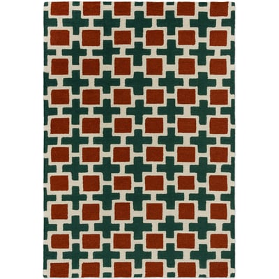 Hatch Rust Wool Hand-Tufted Area Rug