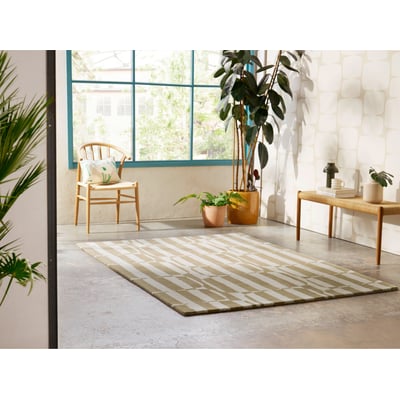 Lohko Stripe Wool Hand-Tufted Area Rug