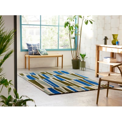 Saku Olive Wool Hand-Tufted Area Rug
