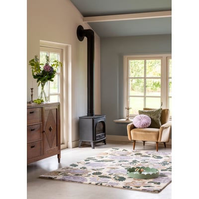 Wendling Floral Wool Hand-Tufted Area Rug