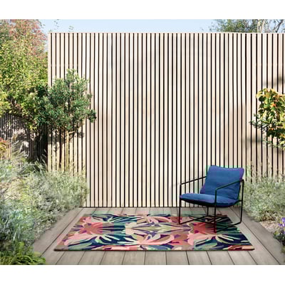Melora Outdoor Pink Hand-Tufted Area Rug