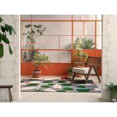 Rosehip Blue Hand-Tufted Outdoor Area Rug