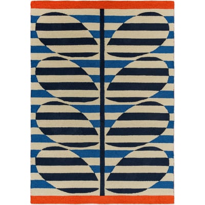 Stripy Stem Azure Hand-Tufted Outdoor Area Rug