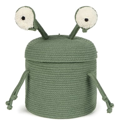 Astronaut Alien Zog Basket Green Cotton Handmade