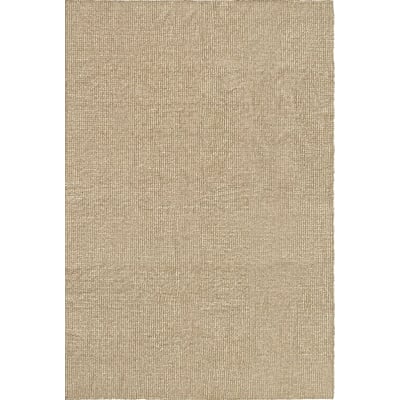 Woolable Unexpected Bliss Natural Canvas/Sand Stone Wool Handmade Machine-Washable Area Rug