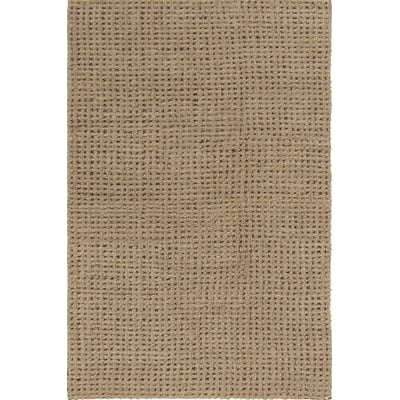 Woolable Unexpected Blur Brown Canvas/Sheep Beige/Sand Stone Wool Handmade Machine-Washable Area Rug