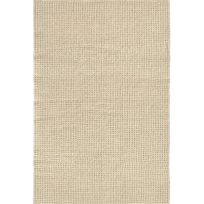 Woolable Unexpected Eden Natural Canvas/Seashell Wool Handmade Machine-Washable Area Rug