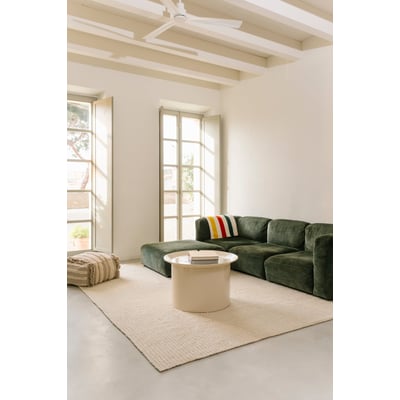 Woolable Unexpected Net Natural Canvas/Seashell Wool Handmade Machine-Washable Area Rug