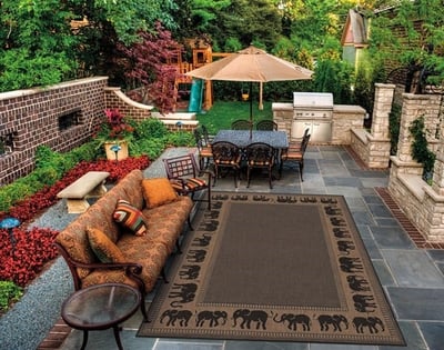 Couristan Recife Elephant Rugs | Rugs Direct