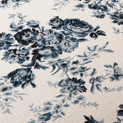 Ralph Lauren 大判ラグ フリンジ付き ralph lauren blue at RugStudio