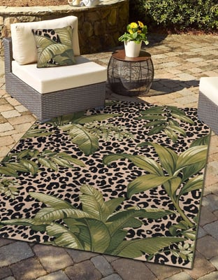 Liora Manne Marina Pillow Safari Botanical Green Pillow Rugs Direct