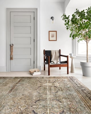 Loloi II Rugs-Layla Printed-LAY-03-Olive, Charcoal