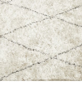 美品絨毯　２１９ｘ２９９ｃｍ　２１ｋｇ Solo Rugs Shaggy Moroccan S-1121 Moroccan White Wool Area Rugs