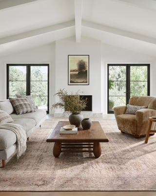 【激レア】 ANYONE OG Checkerboard 難アリバージョン2 Amber Lewis x Loloi Josie Ocean / Natural Rug | Amethyst Home