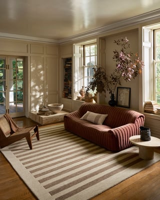 Leanne Ford x Loloi Craven CVN-05 Striped Area Rugs | Rugs Direct