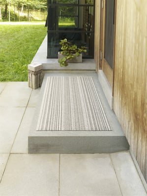 Chilewich Shag Skinny Stripe Area Rugs | Vinyl Striped Area Rugs