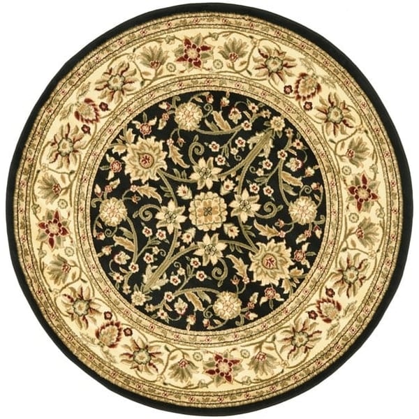 Multi Safavieh Lyndhurst Collection LNH221G Traditional Oriental Non-Shedding Dining Room Entryway Foyer Living Room Bedroom Area Rug Grey 5'3 x 5'3 Round 
