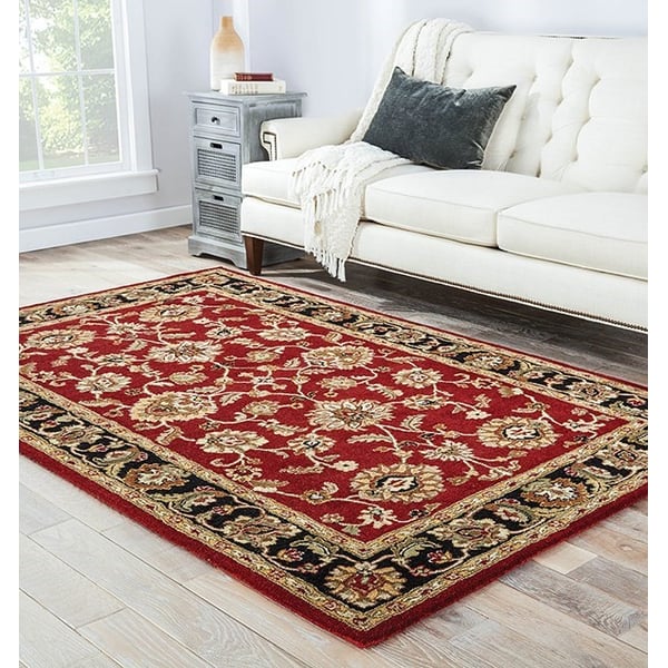 Jaipur Living Mythos Anthea Area Rugs, Red And Black Area Rugs For Living Room