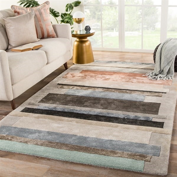 Jaipur Living Syntax Parallel, Grey Brown Area Rugs