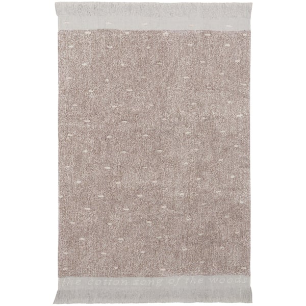 Lorena Canals Cotton Woods Symphony WashableLinen, Natural, Pearl Grey Area-Rugs