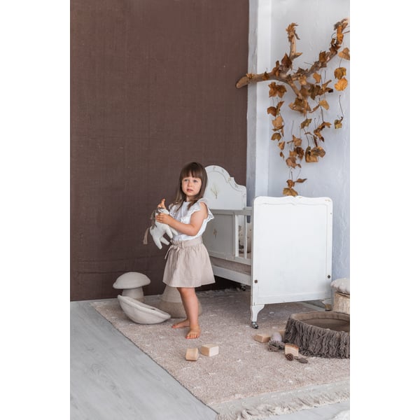 Lorena Canals Cotton Woods Symphony WashableLinen, Natural, Pearl Grey Area-Rugs