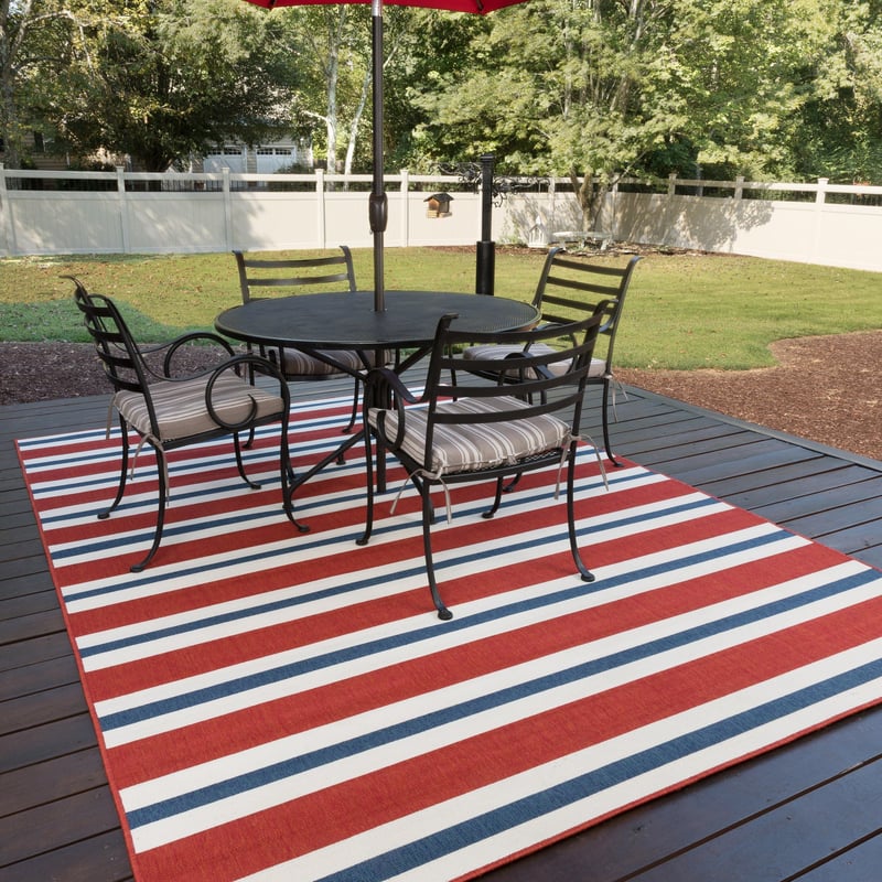 Patio Table Rug - Outdoor Rug Sizing Guide