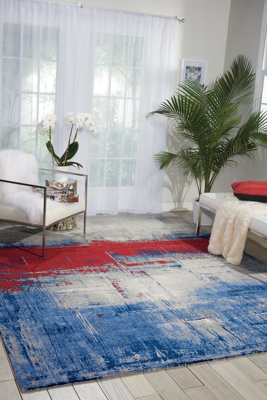 Red, White, and Blue - Rug Ideas For A Small Living Room