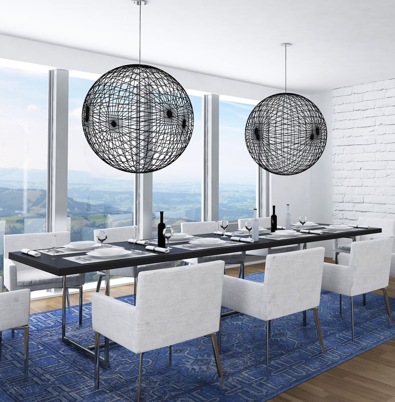 Vibrance - Blue Dining Room Decor Ideas