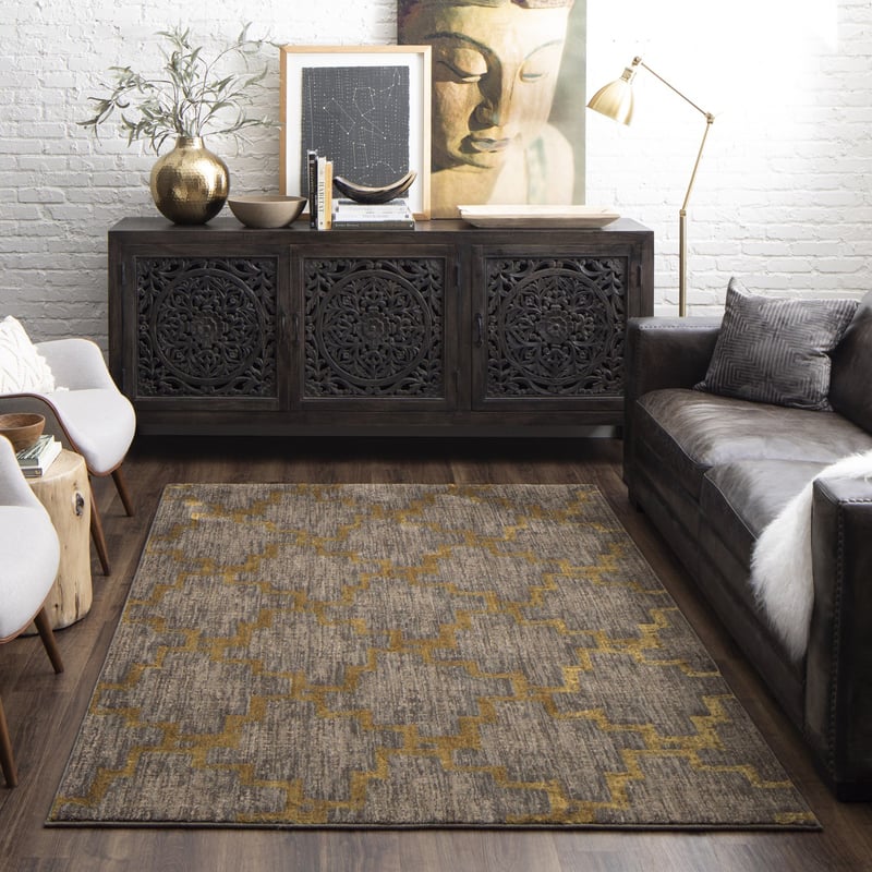 Gold's Time to Shine - Brown Living Room Decor Ideas