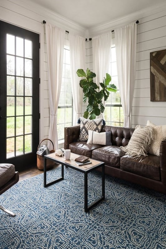 Styling with Shiplap - Rug Ideas For A Small Living Room