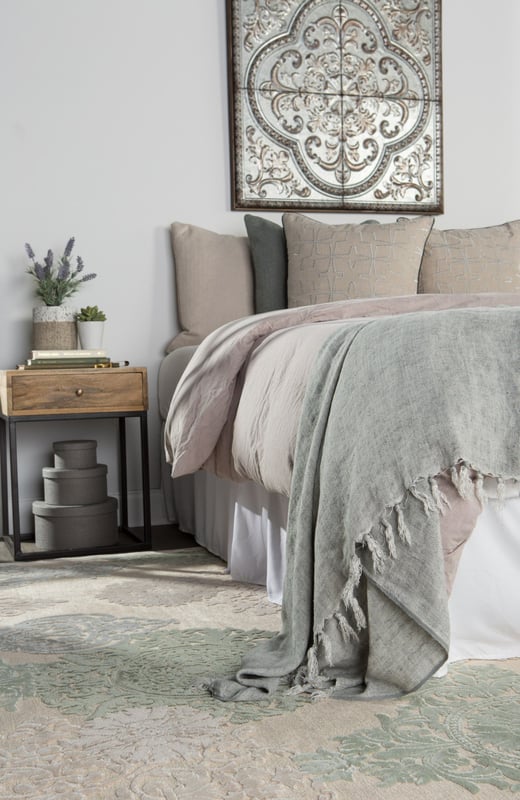 Barely-There Accent Colors - Grey Bedroom Decor Ideas