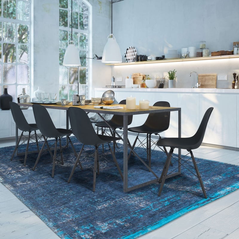 Dark Blue Drama - Blue Dining Room Design Ideas