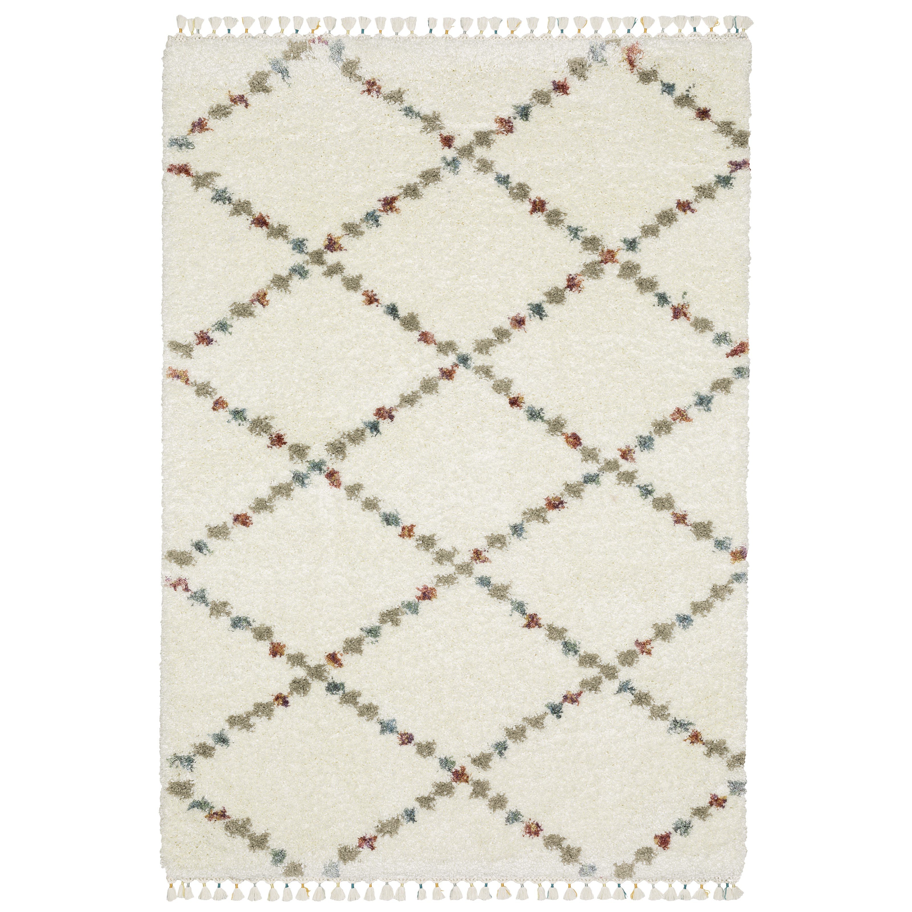 Oriental Weavers Axis AX08 Area Rugs Shag Rectangular Whites Area
