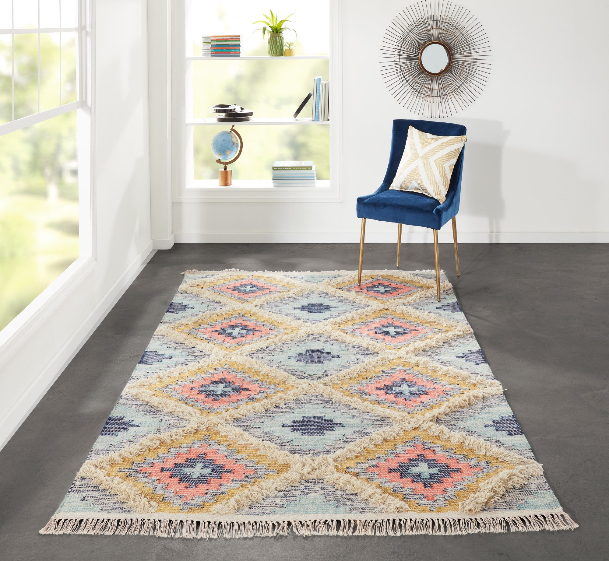 Novogratz rug runner yellow and grey brand deals new