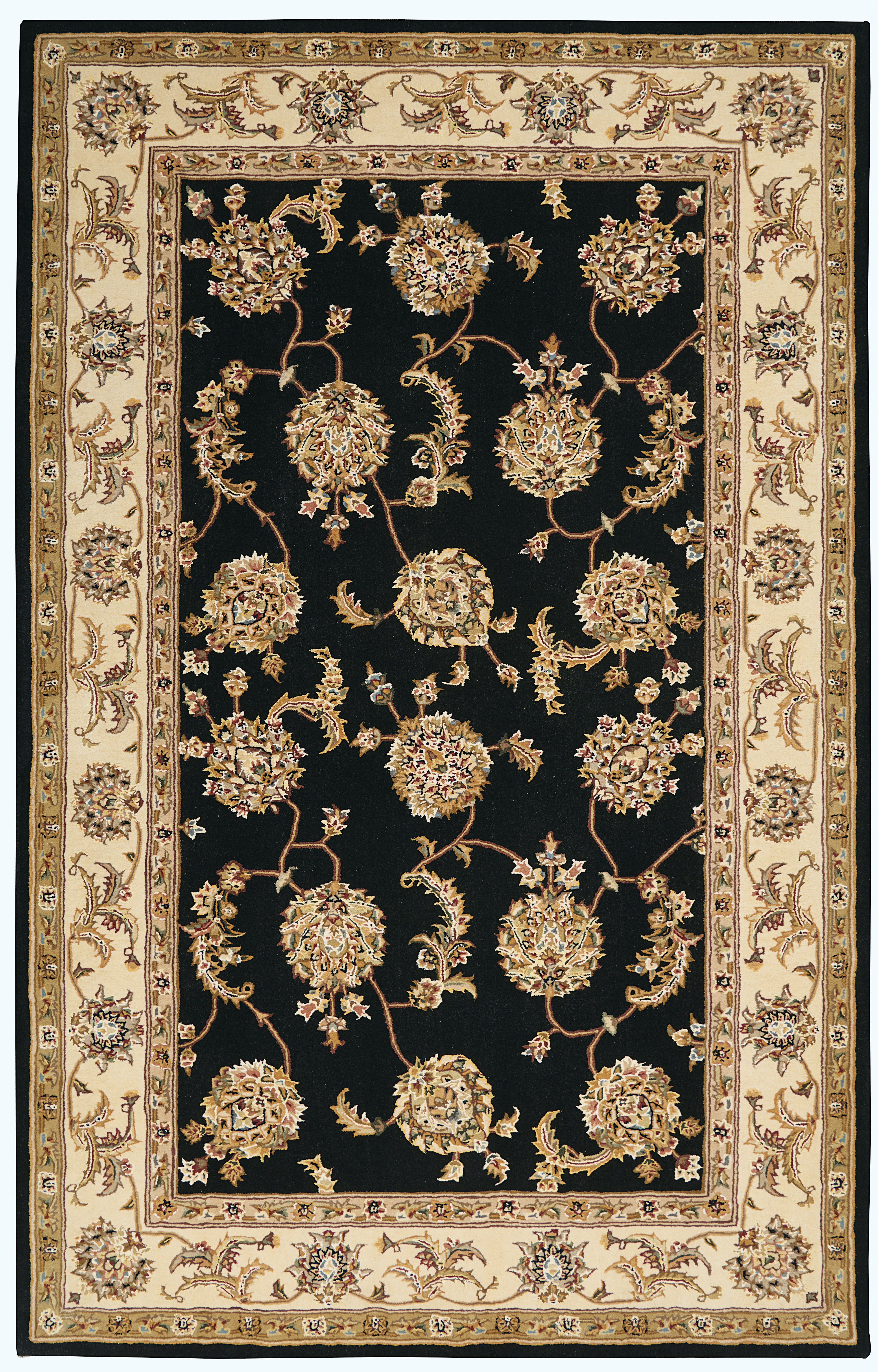 Kaleen Divine 5 x 8 Light Brown Indoor Damask Oriental Handcrafted Area Rug